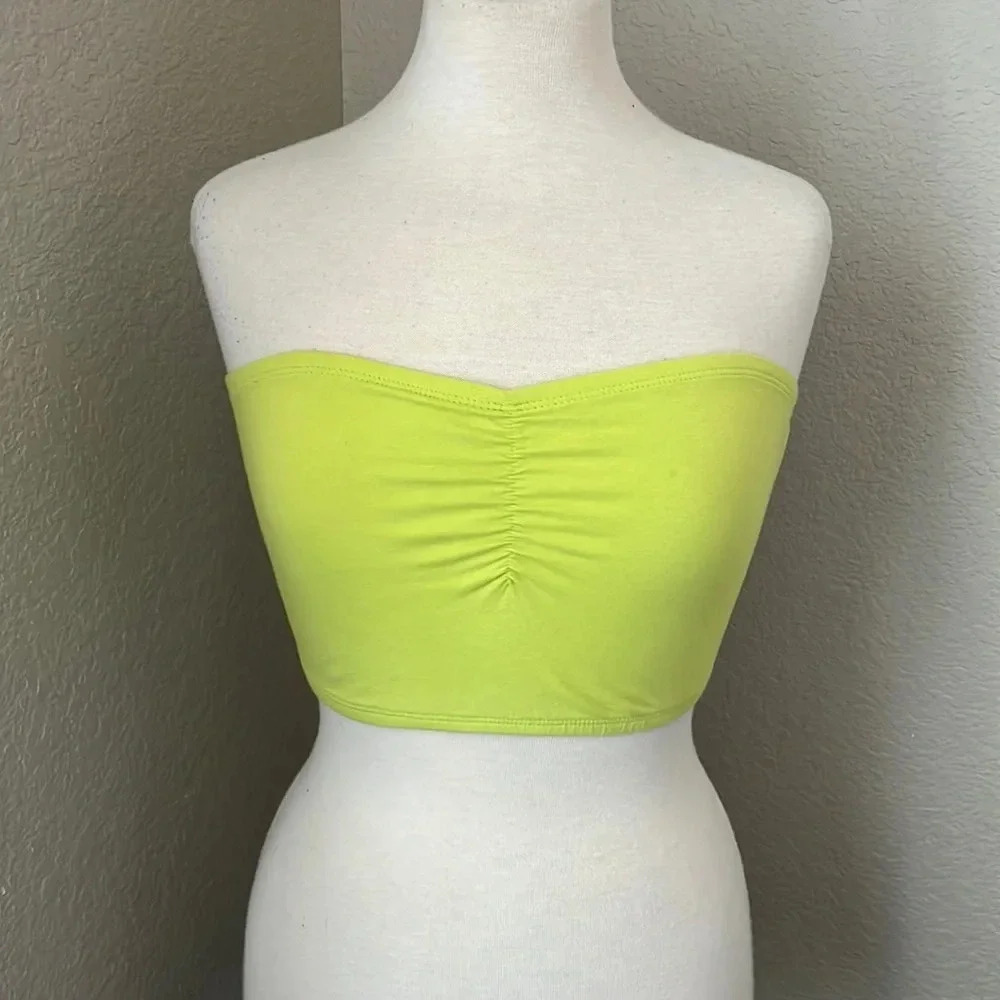 DECREE bandeau crop top